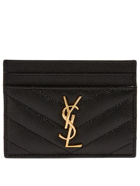 monogram ysl matelasse leather card case|YSL card case.